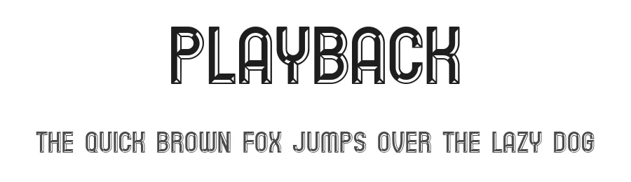Playback by Vladimir Nikolic — Decorative Font