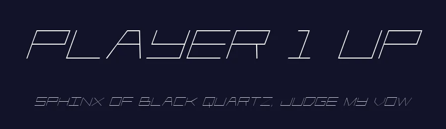 Player 1 Up by Iconian Fonts — Display Font — thumbnail 2
