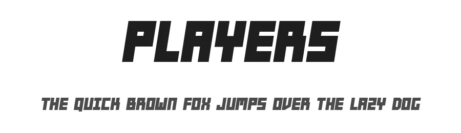 Players by Vladimir Nikolic — Display Font