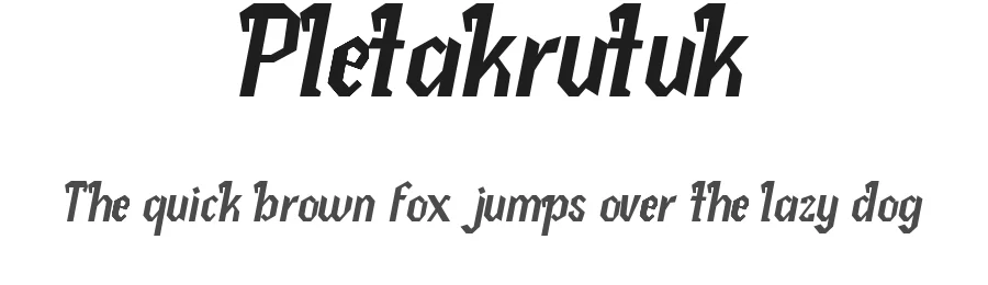 Pletakrutuk by Arterfak Project — Decorative Font