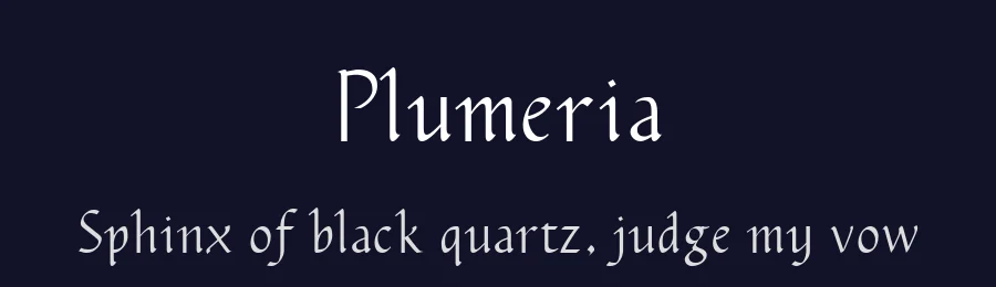 Plumeria by Ava Liu — Serif Font — thumbnail 2