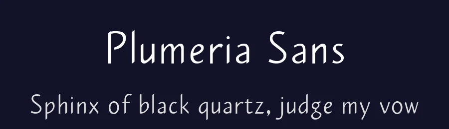 Plumeria Sans by Ava Liu — Sans Serif Font — thumbnail 2