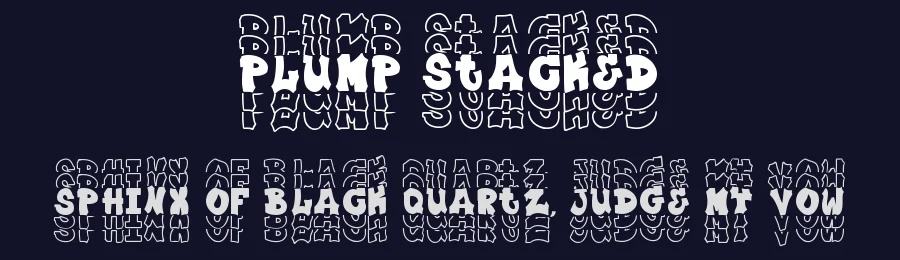 Plump Stacked by DM Letter Studio - Dimas Prasetyo — Decorative Font — thumbnail 2