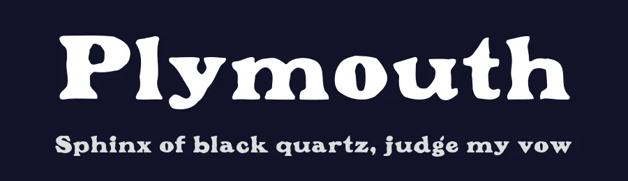 Plymouth by Richard William Mueller — Decorative Font — thumbnail 2