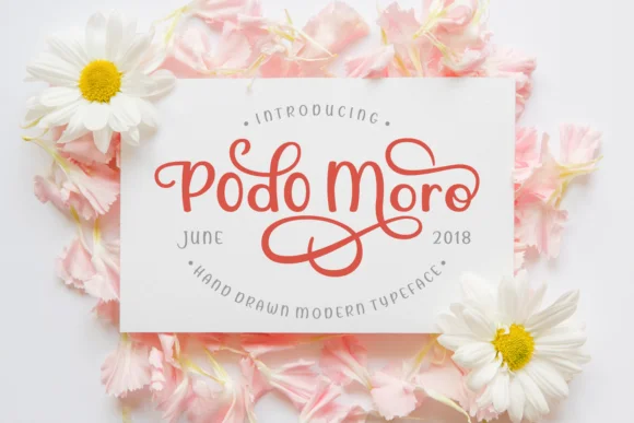 Podo Moro Font by Rifki (7ntypes) β Script Handwritten Font