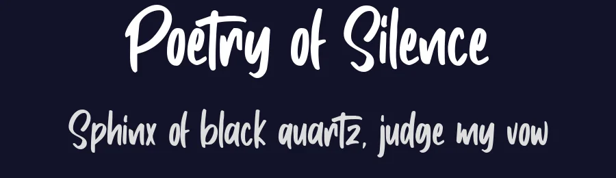 Poetry of Silence by BlackFridayFont FMF — Script Handwritten Font — thumbnail 2