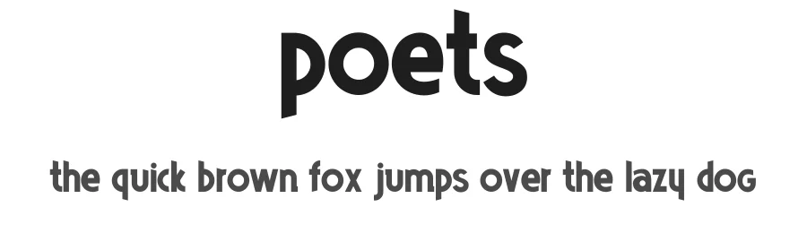 Poets by Valdeir Junior β Sans Serif Font