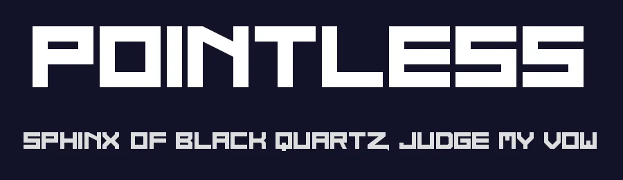 Pointless by LukeMans — Display Font — thumbnail 2
