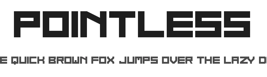Pointless by LukeMans — Display Font