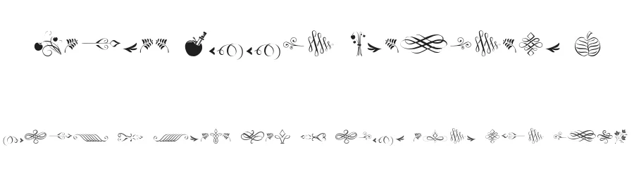 Poison Apple Ornaments 1 by Violet MX — Dingbats Font