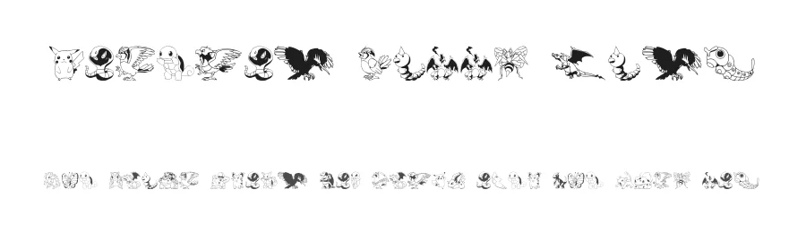 Pokemon Kiddy Ding by House of Lime — Dingbats Font