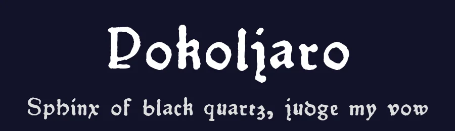 Pokoljaro by Bumbayo Font Fabrik — Decorative Font — thumbnail 2