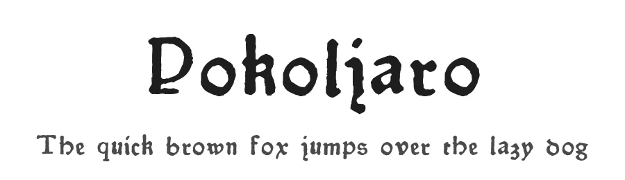 Pokoljaro by Bumbayo Font Fabrik β Decorative Font