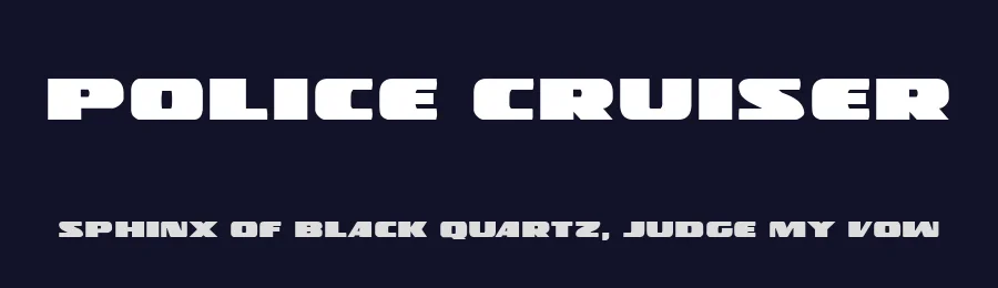 Police Cruiser by Iconian Fonts — Display Font — thumbnail 2