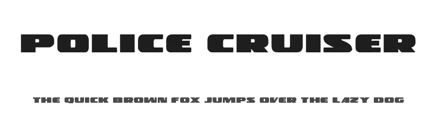Police Cruiser by Iconian Fonts — Display Font