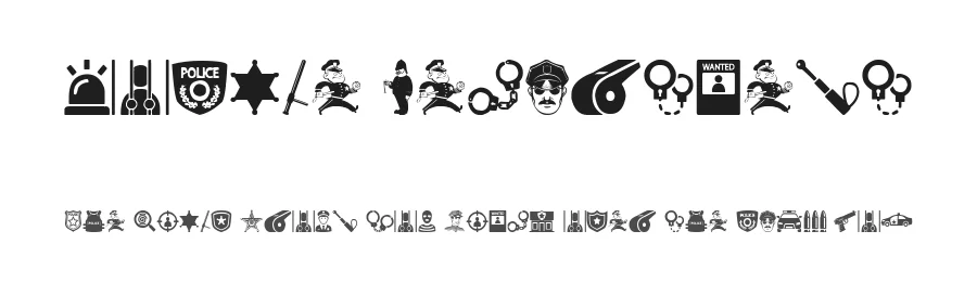Police Department by Woodcutter โ Dingbats Font