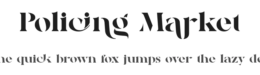 Policing Market by 177Studio — Decorative Font