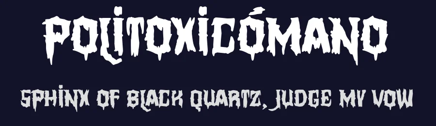 Politoxicómano by Woodcutter — Decorative Font — thumbnail 2