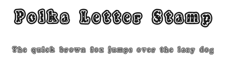Polka Letter Stamp
