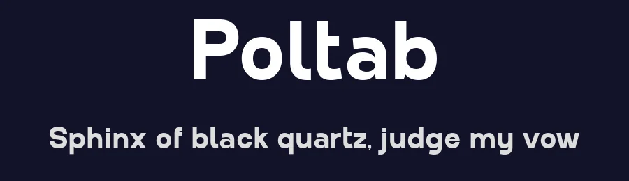 Poltab by Glyphminds Studios — Sans Serif Font — thumbnail 2