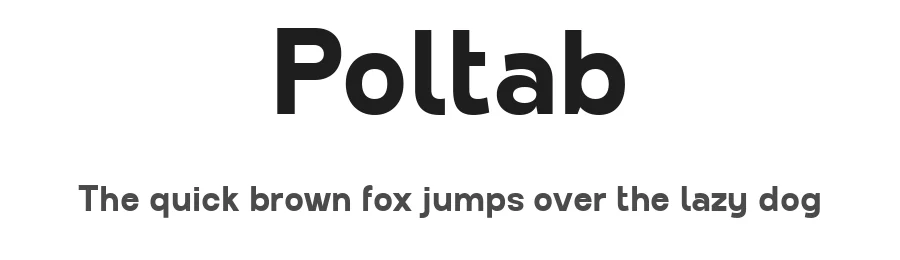 Poltab by Glyphminds Studios β Sans Serif Font