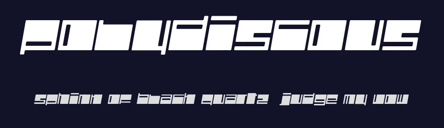 Polydiscous by Pseudoroom — Display Font — thumbnail 2
