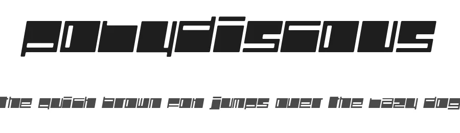 Polydiscous by Pseudoroom — Display Font