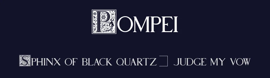Pompei by Yves Michel — Decorative Font — thumbnail 2