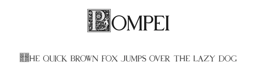 Pompei by Yves Michel — Decorative Font