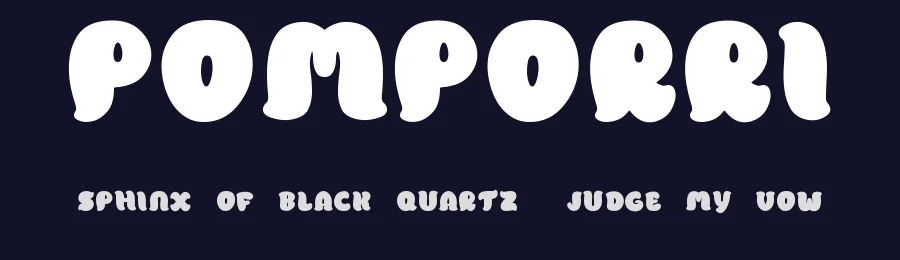 Pomporri by Marcelo Ricardo Rozas — Decorative Font — thumbnail 2