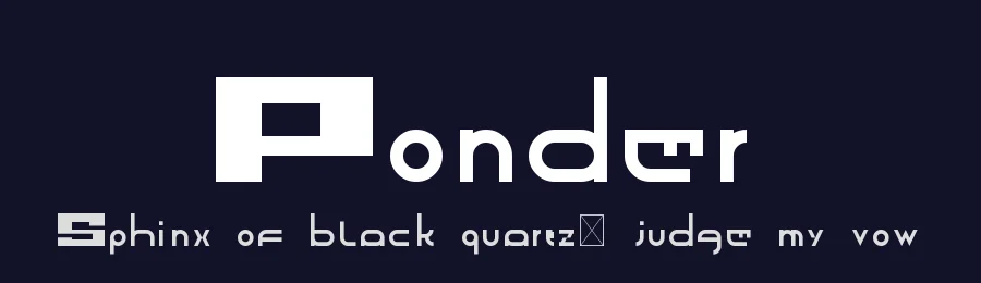 Ponder by Campy Nguyen — Display Font — thumbnail 2