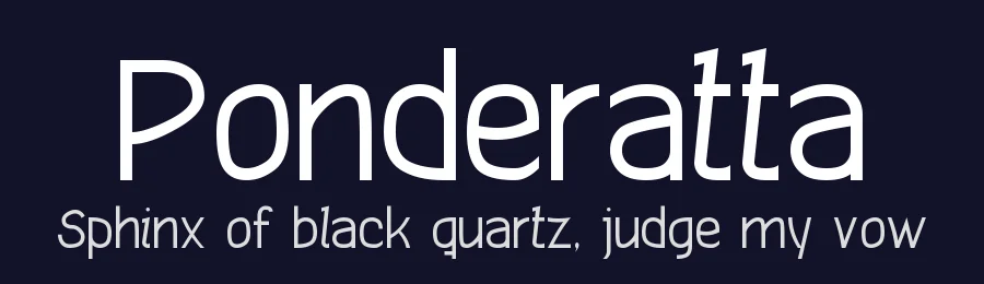 Ponderatta by G3Typefaces — Sans Serif Font — thumbnail 2