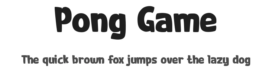 Pong Game