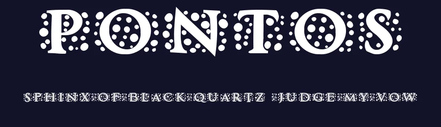 Pontos by Vladimir Nikolic — Decorative Font — thumbnail 2