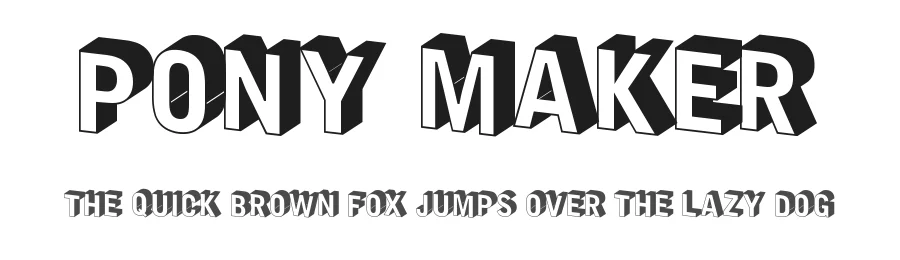 Pony Maker by Xerographer Fonts — Sans Serif Font