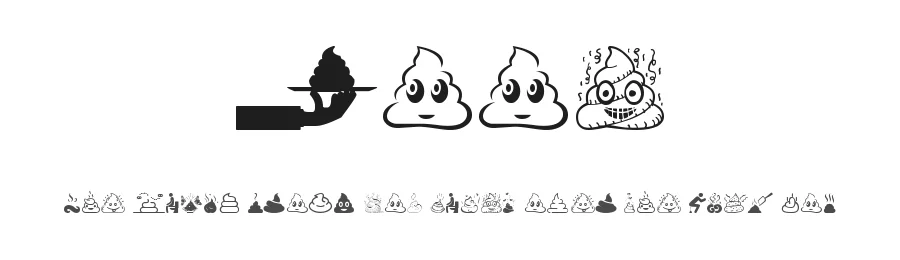 Poop by Woodcutter — Dingbats Font