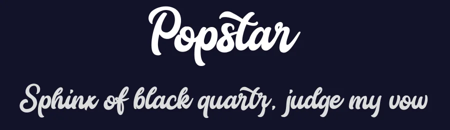 Popstar by Cat.B — Script Handwritten Font — thumbnail 2