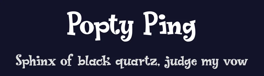 Popty Ping by Hanoded — Decorative Font — thumbnail 2
