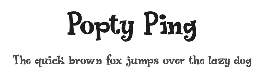 Popty Ping by Hanoded — Decorative Font