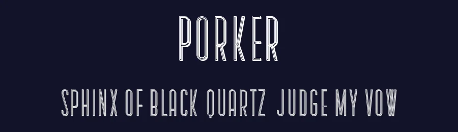 Porker by Vladimir Nikolic — Decorative Font — thumbnail 2