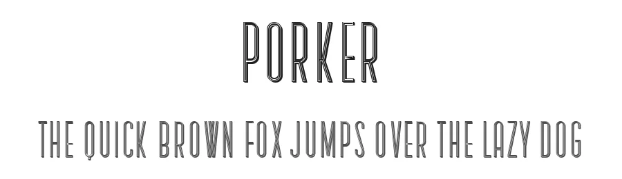 Porker by Vladimir Nikolic — Decorative Font