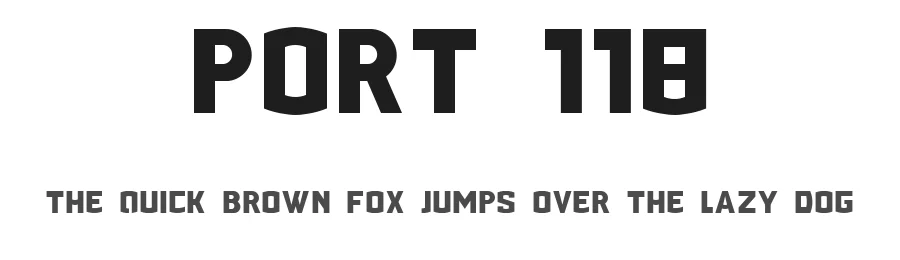 Port 118 by Thomas Breure — Sans Serif Font