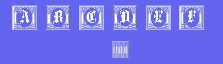 Portculliard Initials by Paul Lloyd — Blackletter Font — thumbnail 3