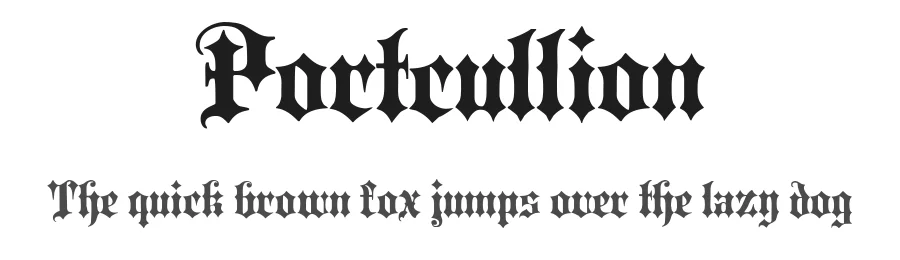 Portcullion by Paul Lloyd — Blackletter Font