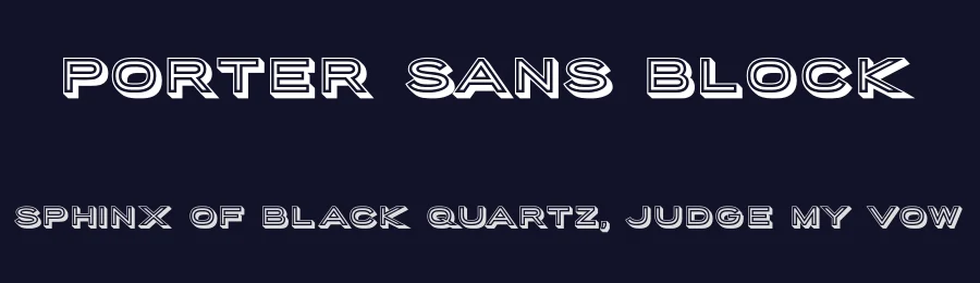 Porter Sans Block by Tyler Finck — Decorative Font — thumbnail 2