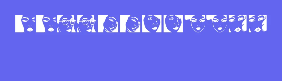Portraits de Femmes by Vladimir Nikolic — Dingbats Font — thumbnail 3