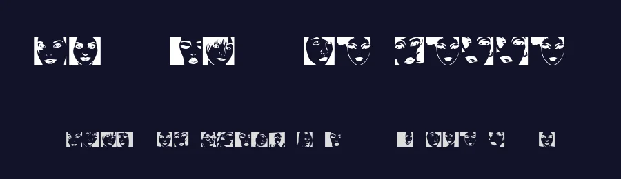 Portraits de Femmes by Vladimir Nikolic — Dingbats Font — thumbnail 2