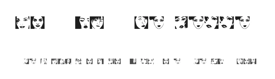 Portraits de Femmes by Vladimir Nikolic — Dingbats Font