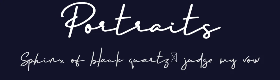 Portraits by VPcreativeshop — Script Handwritten Font — thumbnail 2