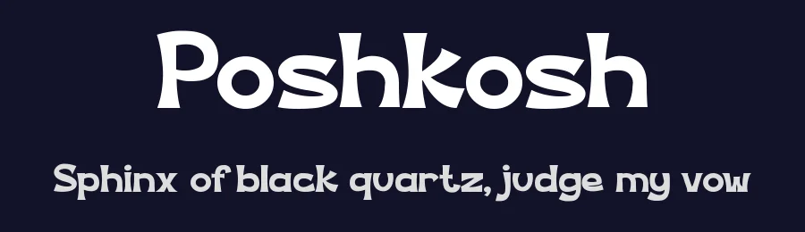 Poshkosh by Pinisiart — Decorative Font — thumbnail 2